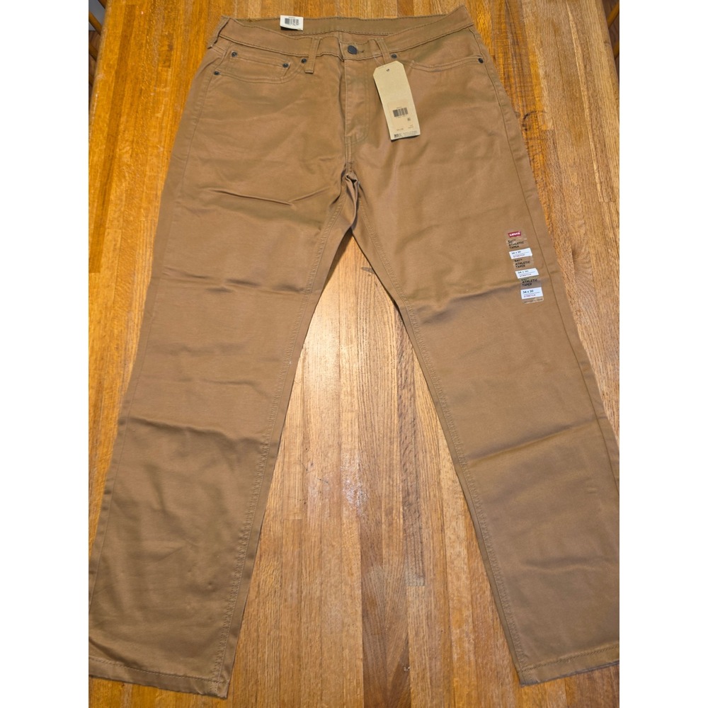 Levis 541 Athletic Taper Brown Khaki Stretch Pants Mens 34x30 NEW